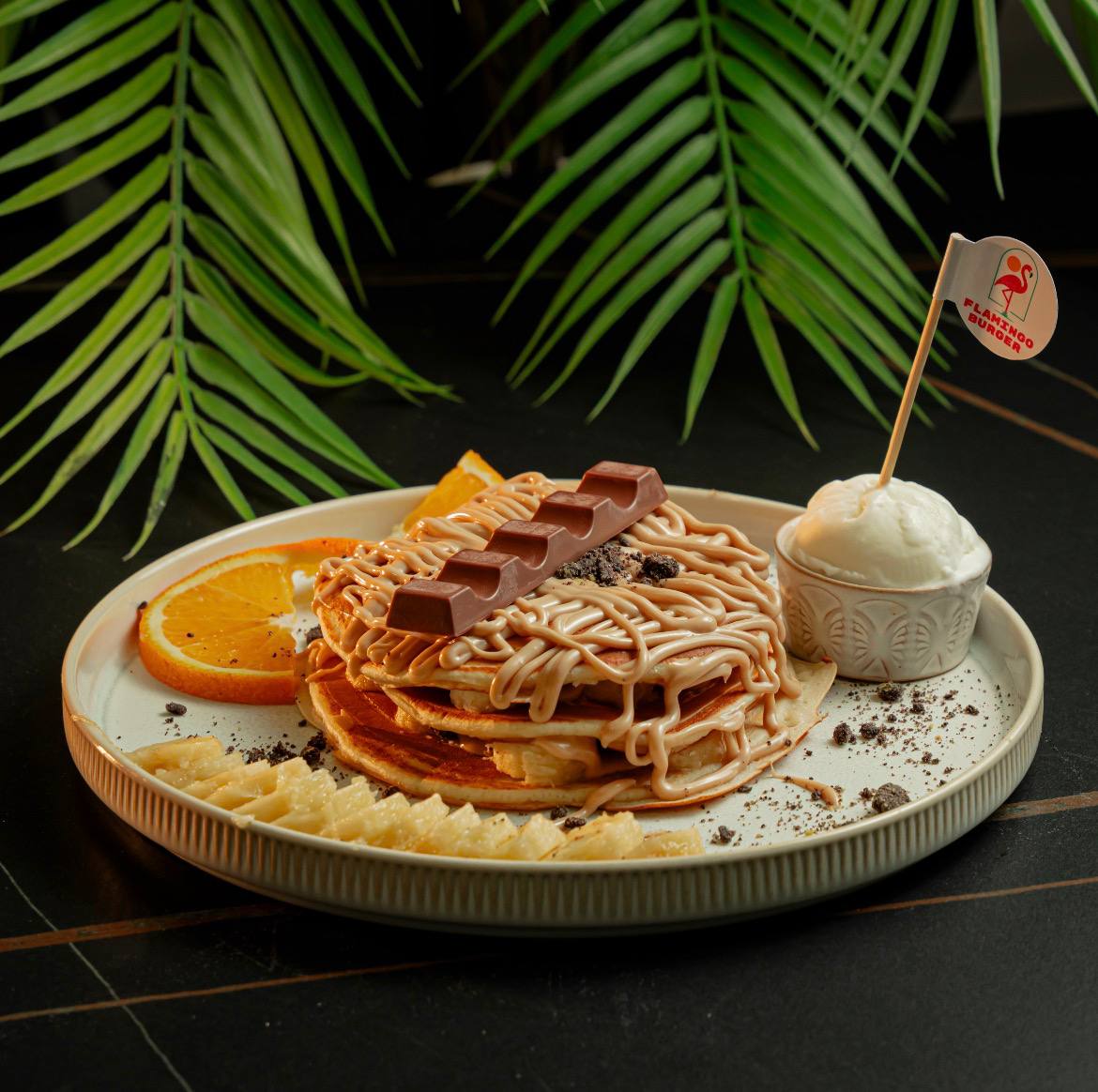 Pancakes Caramel Mango