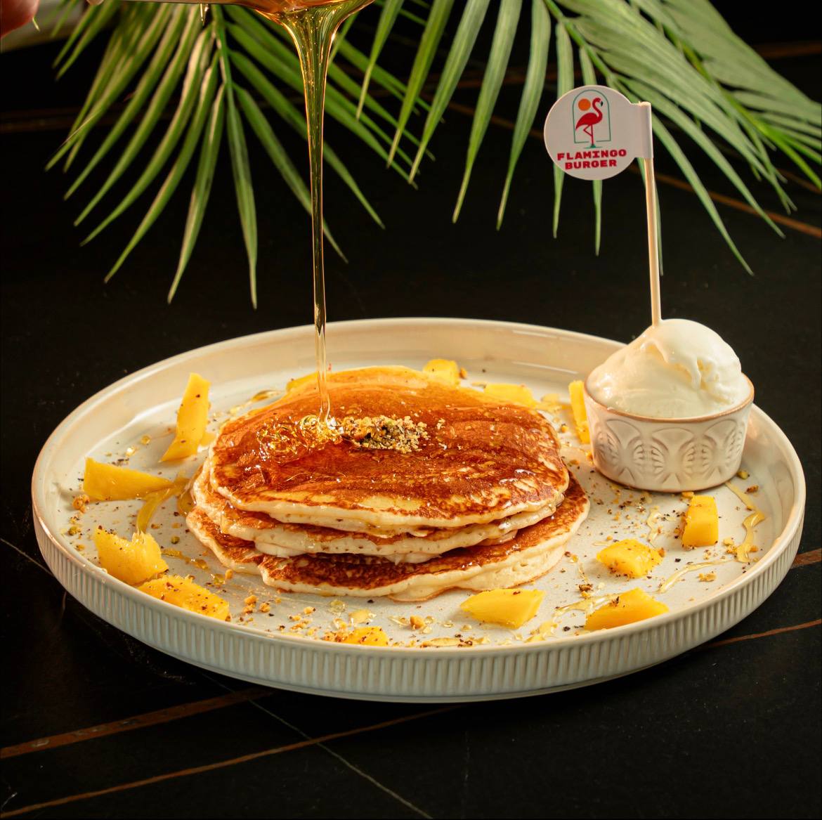 Pancakes With Honey Mango