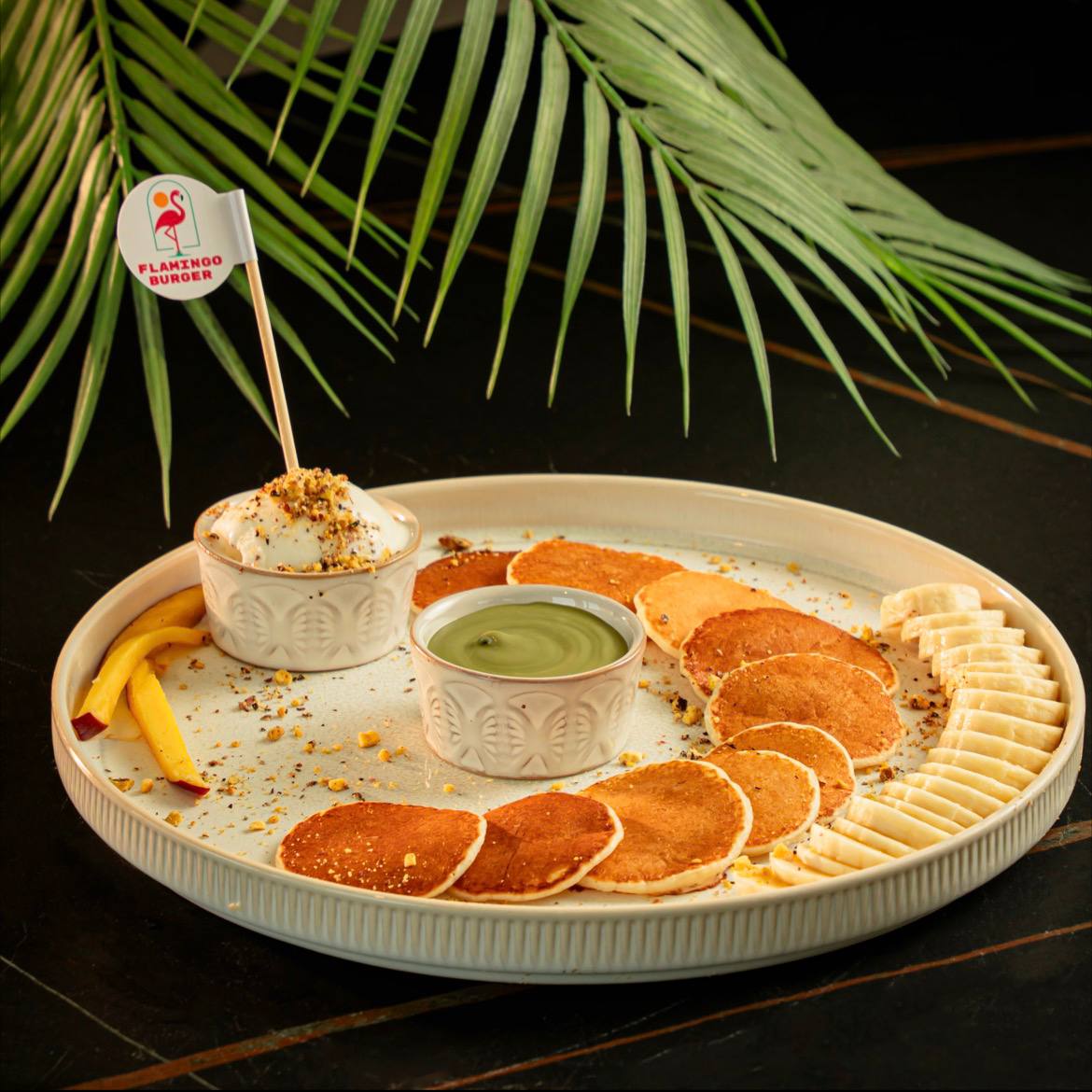 Pistachio Mini Pancakes