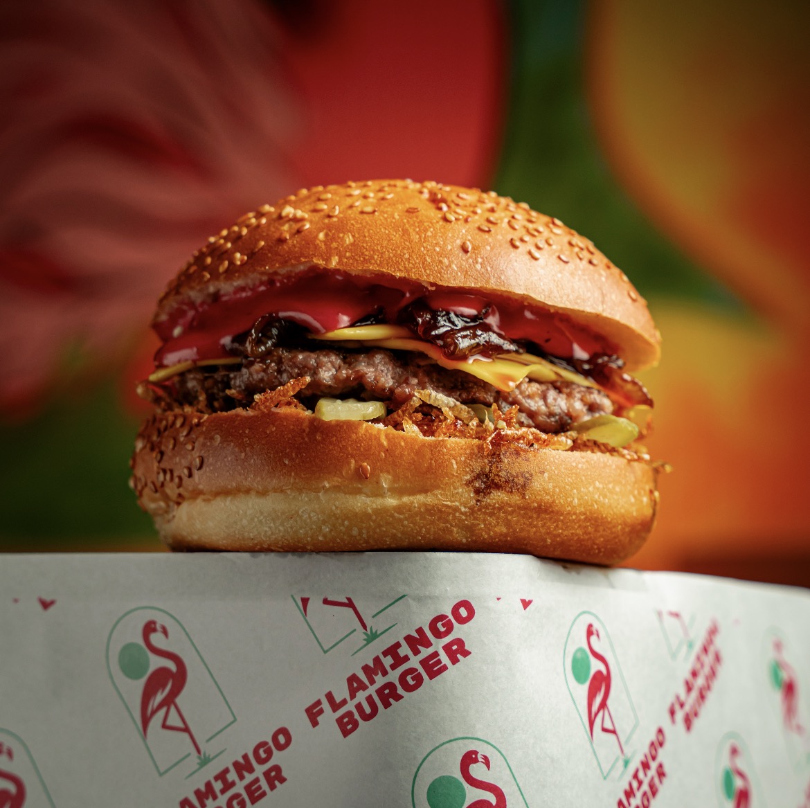 Meat Flamingo Burger