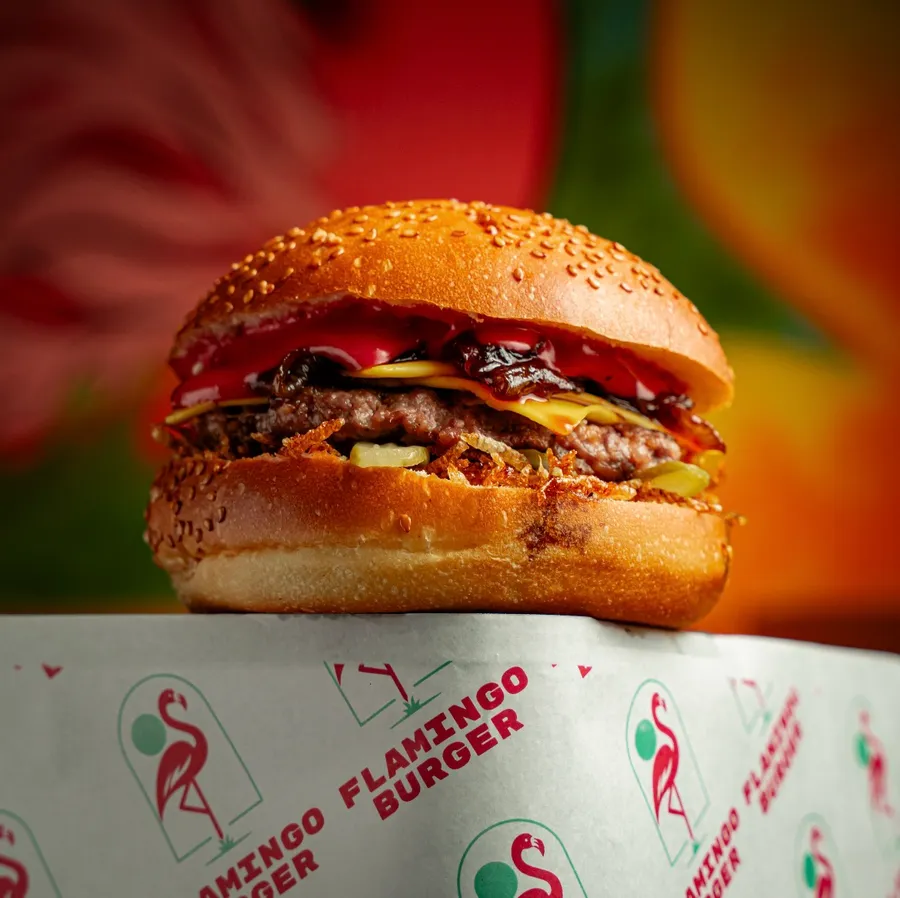 Meat Flamingo Burger